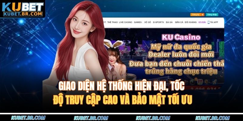 Giao diện hệ thống hiện đại, tốc độ truy cập cao và bảo mật tối ưu